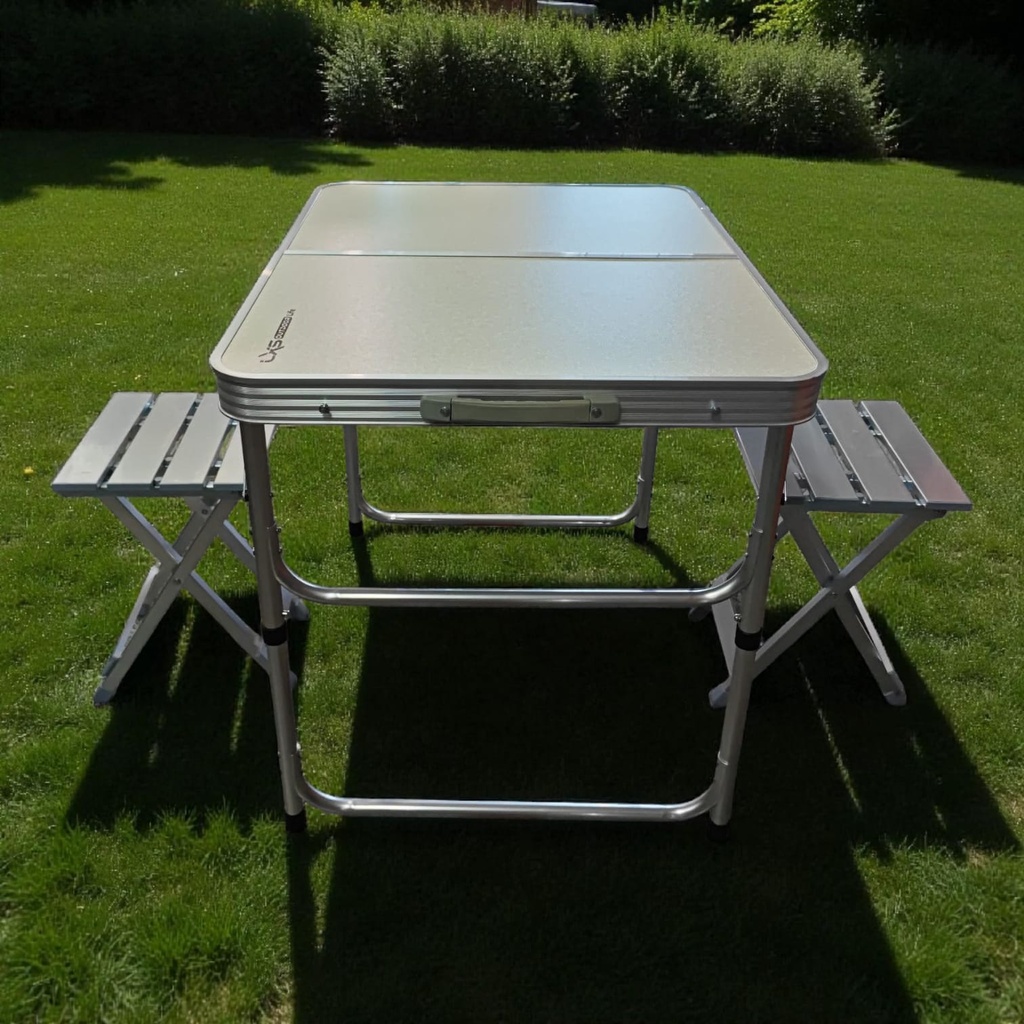Lexus Set Mesa y Bancos Plegables 80x60x65cm