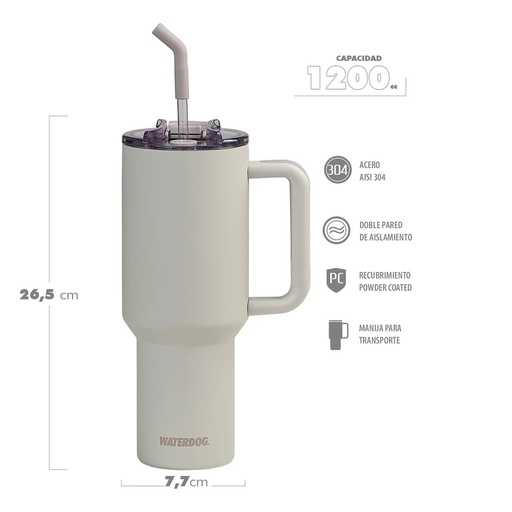 Waterdog Vaso Térmico Cold 1200cc (Tiza)