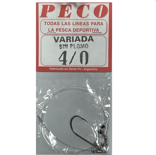 [VARI4/0] Linea Variada Con Anzuelo De 4/0